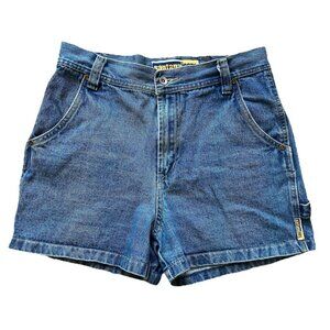 Santana Women's Carpenter Jean Shorts Vintage 90s Blue Denim